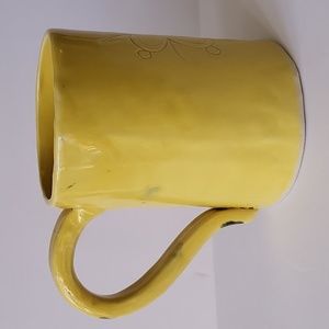 Yellow Boho Hand Pottered By  L.M. Extra Large Coffee Mug